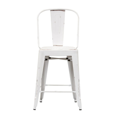 Liberty Furniture - Vintage Series Bow Back Counter Chair - Antique White (Set of 2) - 179-B350524-AW veiw 2