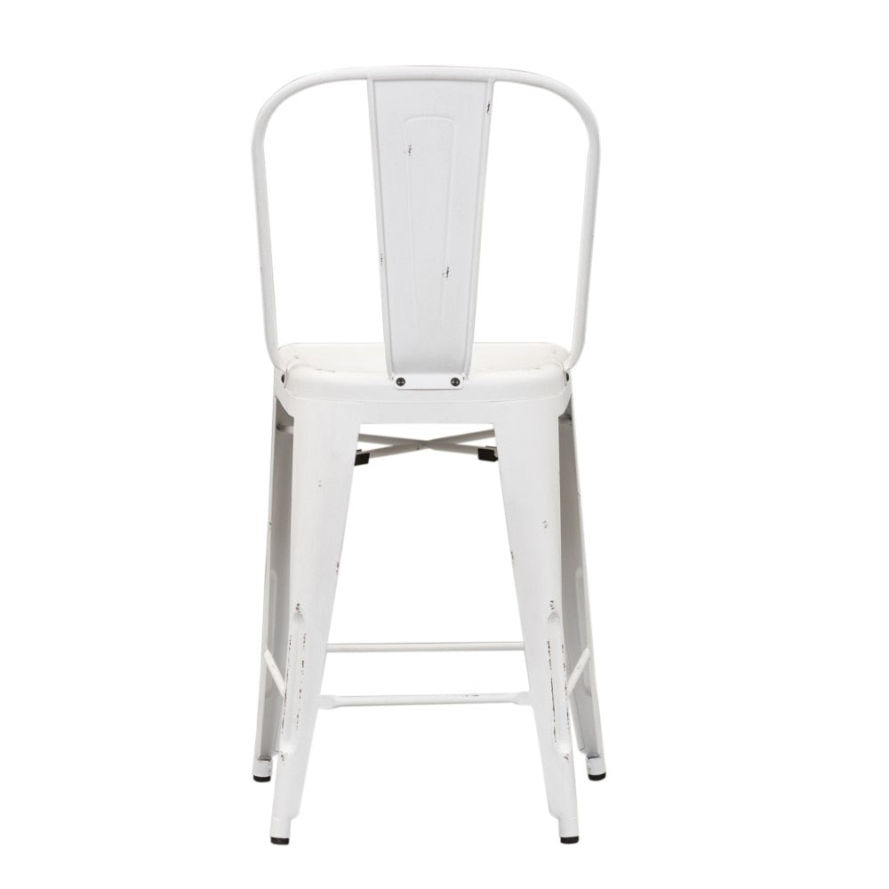 Liberty Furniture - Vintage Series Bow Back Counter Chair - Antique White (Set of 2) - 179-B350524-AW veiw 4