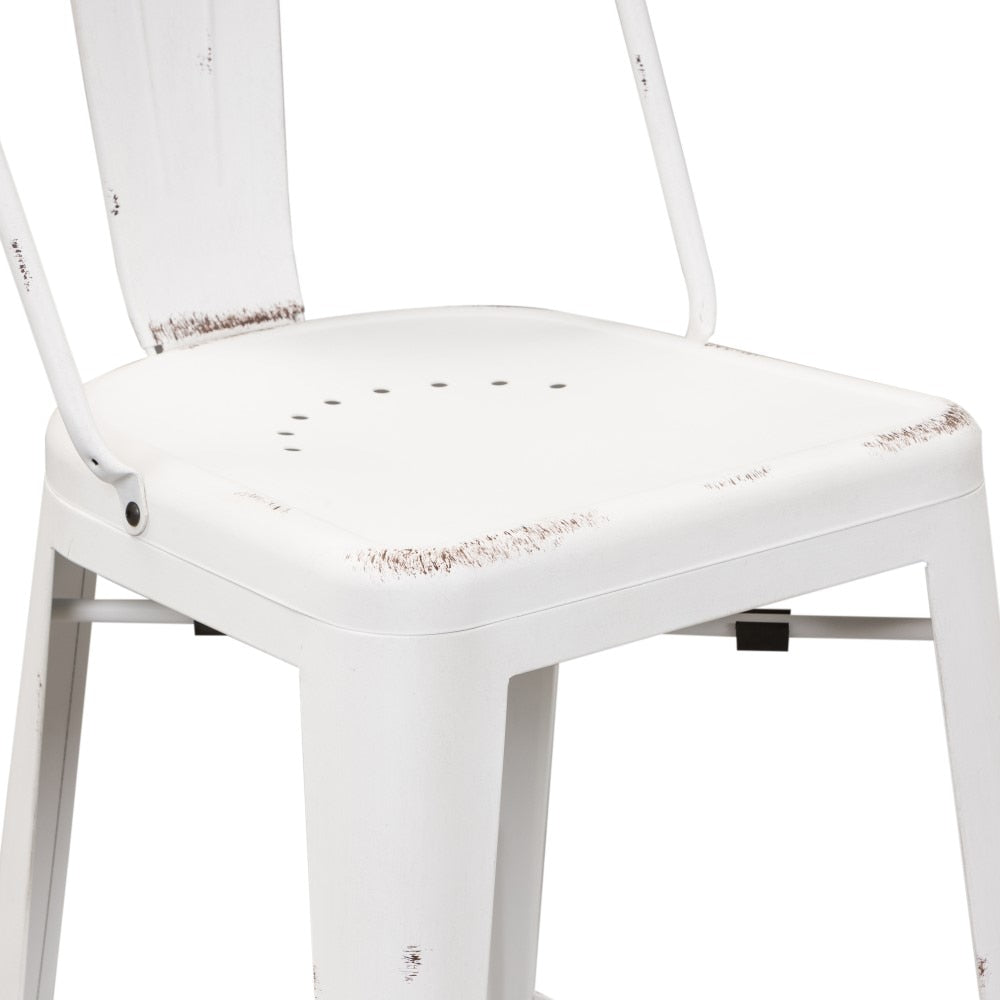 Liberty Furniture - Vintage Series Bow Back Counter Chair - Antique White (Set of 2) - 179-B350524-AW veiw 6