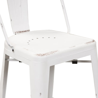 Liberty Furniture - Vintage Series Bow Back Counter Chair - Antique White (Set of 2) - 179-B350524-AW veiw 6