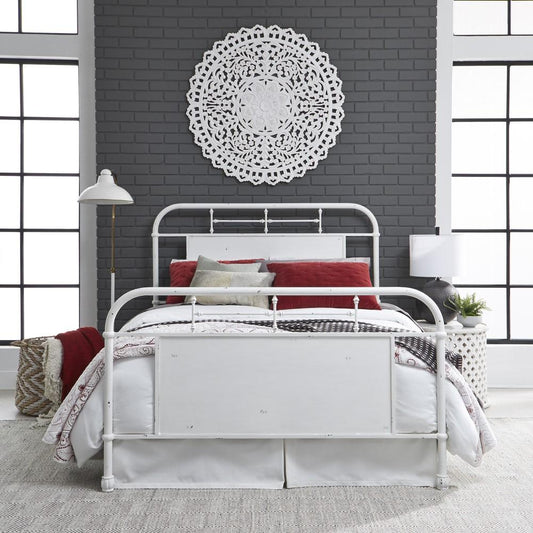Liberty Furniture - Vintage Series Queen Metal Bed - Antique White - 179-BR13HFR-AW veiw 1