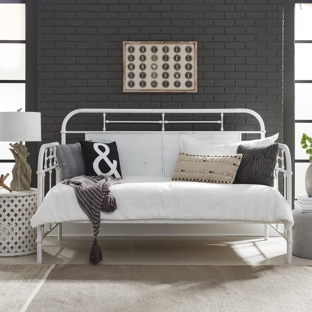 Liberty Furniture - Vintage Series Twin Metal Day Bed - Antique White - 179-BR11TB-AW veiw 1