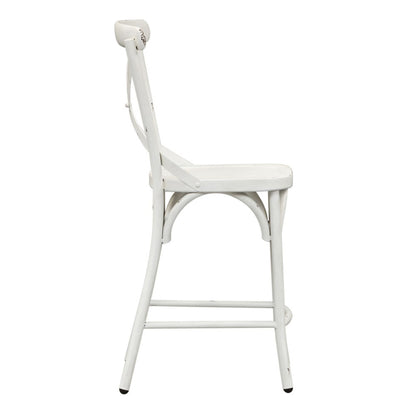 Liberty Furniture - Vintage Series X Back Counter Chair - Antique White-Set of 2 - 179-B300524-AW-2PK view 2