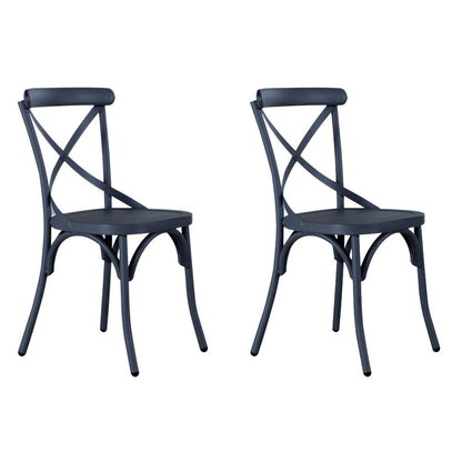Liberty Furniture - Vintage Series X Back Side Chair - Navy-Set of 2 - 179-C3005-N-2PK view 1