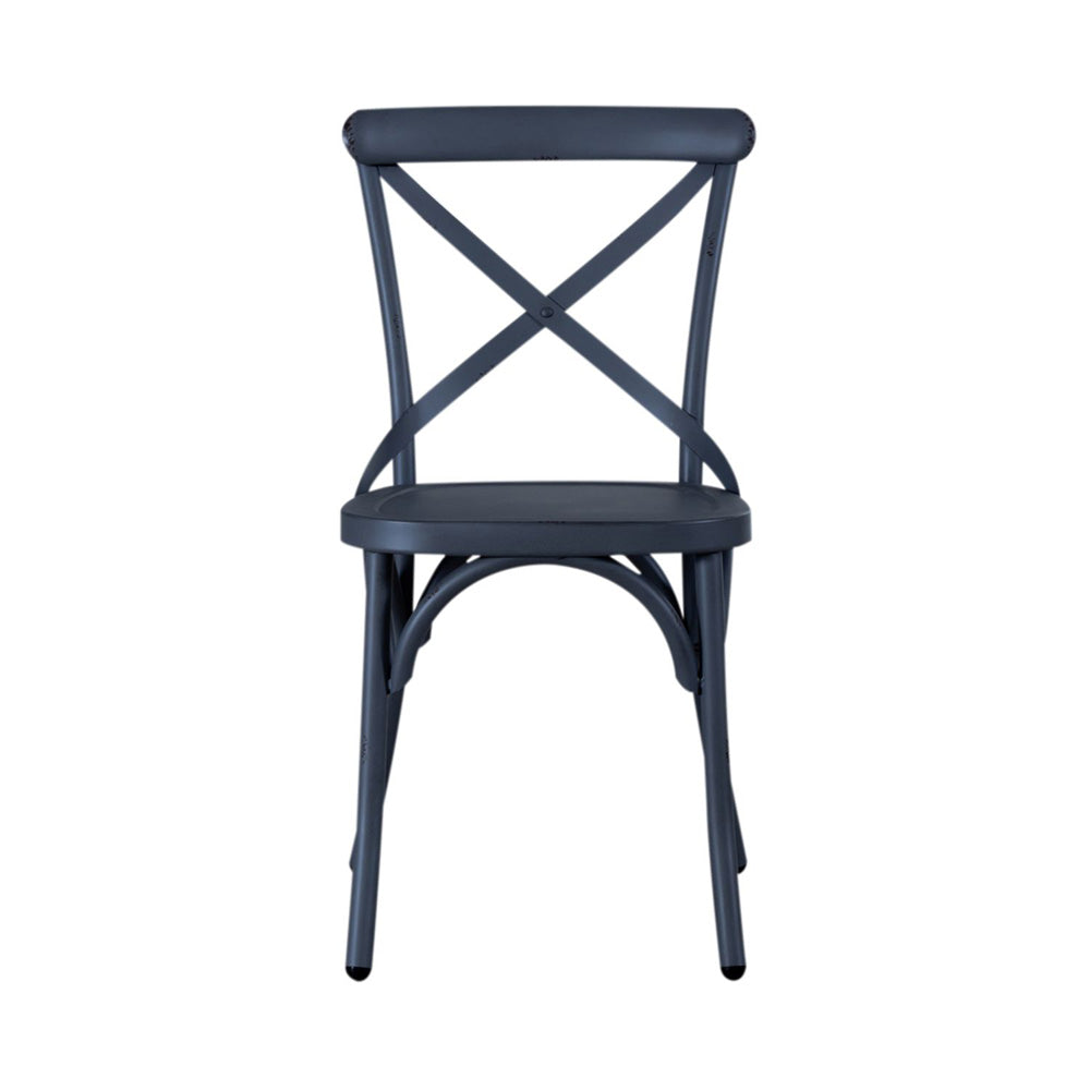 Liberty Furniture - Vintage Series X Back Side Chair - Navy-Set of 2 - 179-C3005-N-2PK view 2