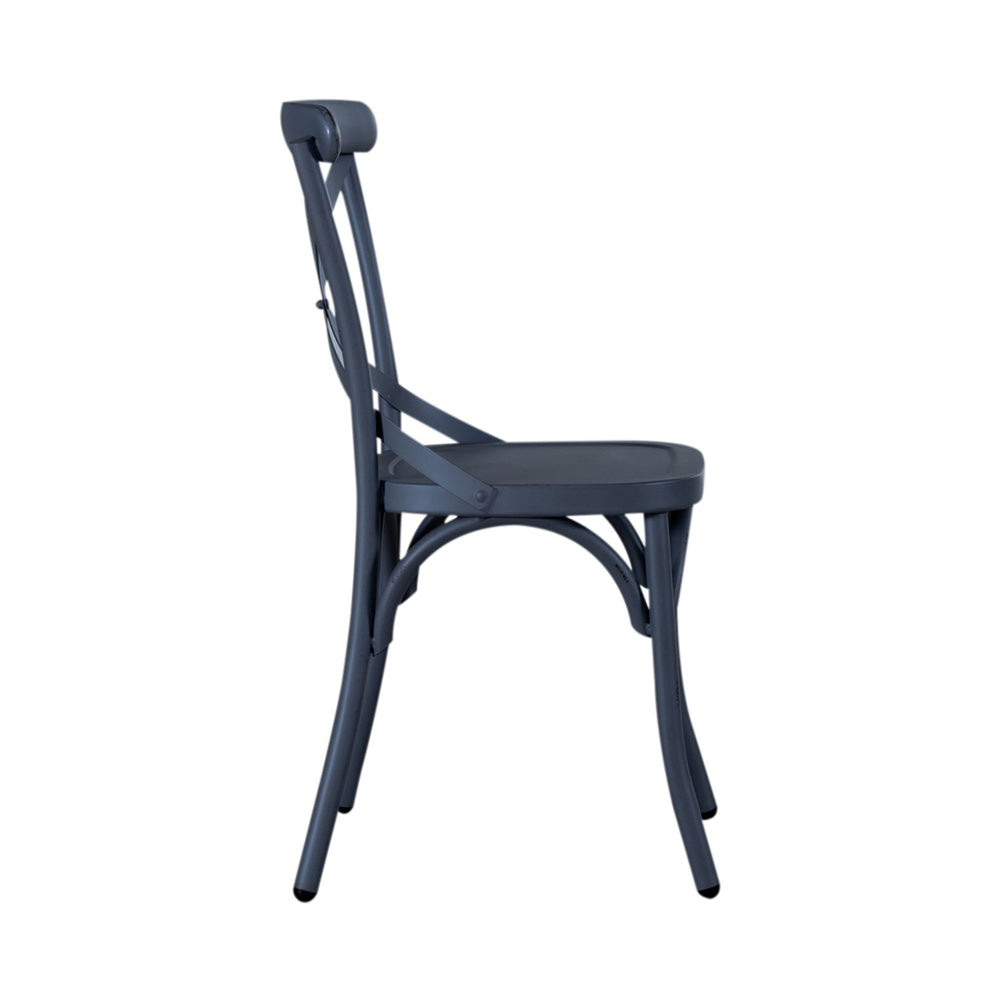 Liberty Furniture - Vintage Series X Back Side Chair - Navy-Set of 2 - 179-C3005-N-2PK view 3