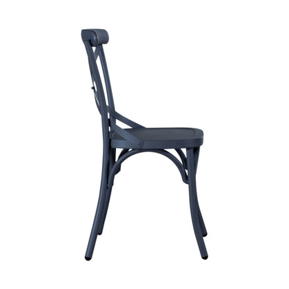 Liberty Furniture - Vintage Series X Back Side Chair - Navy-Set of 2 - 179-C3005-N-2PK view 3