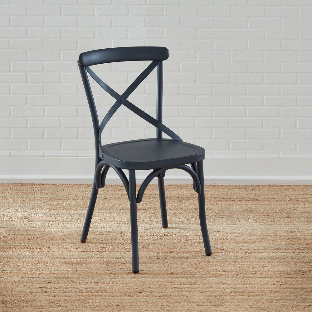 Liberty Furniture - Vintage Series X Back Side Chair - Navy-Set of 2 - 179-C3005-N-2PK view 5