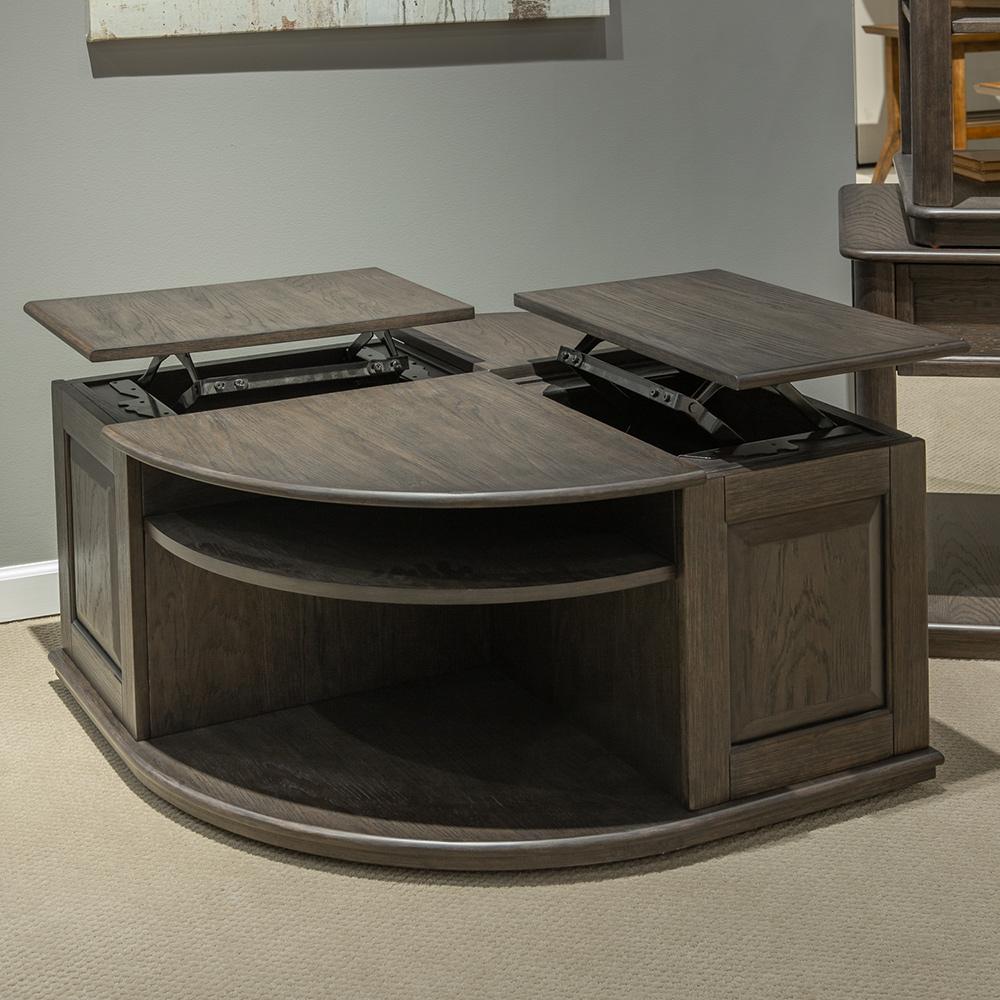 Liberty Furniture - Wallace Cocktail Table in Aged Oak - 424C-OT1010 veiw 1