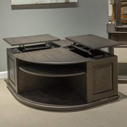 Liberty Furniture - Wallace Cocktail Table in Aged Oak - 424C-OT1010 veiw 1