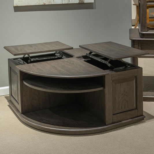 Liberty Furniture - Wallace Cocktail Table in Aged Oak - 424C-OT1010 veiw 1