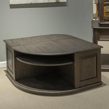 Liberty Furniture - Wallace Cocktail Table in Aged Oak - 424C-OT1010 veiw 2