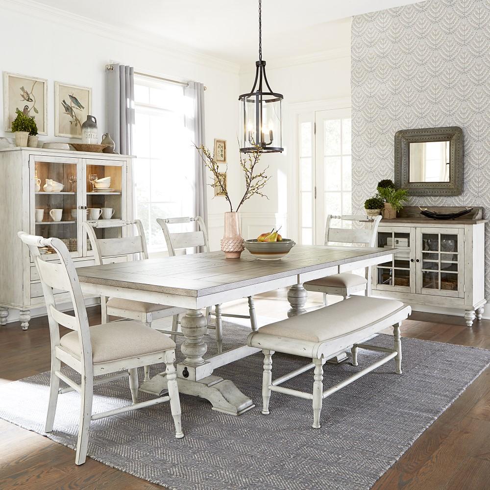 Liberty Furniture - Whitney 6 Piece Trestle Table Set - 661W-CD-6TRS veiw 1