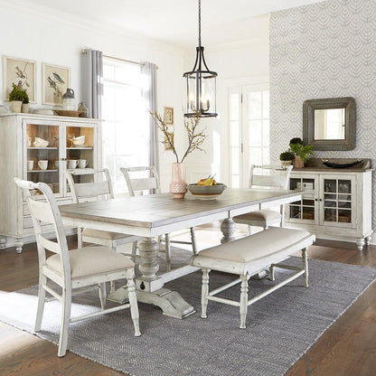 Liberty Furniture - Whitney 6 Piece Trestle Table Set - 661W-CD-6TRS veiw 1