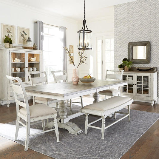 Liberty Furniture - Whitney 6 Piece Trestle Table Set - 661W-CD-6TRS veiw 1