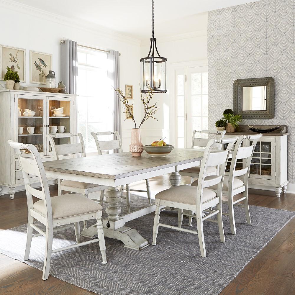 Liberty Furniture - Whitney 7 Piece Trestle Table Set - 661W-CD-7TRS veiw 1