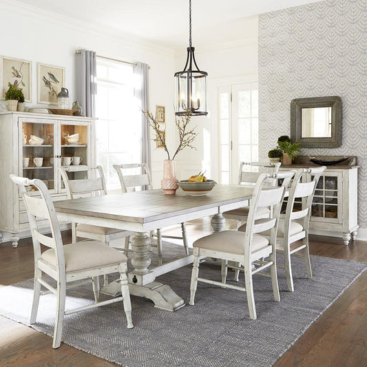 Liberty Furniture - Whitney 7 Piece Trestle Table Set - 661W-CD-7TRS veiw 1