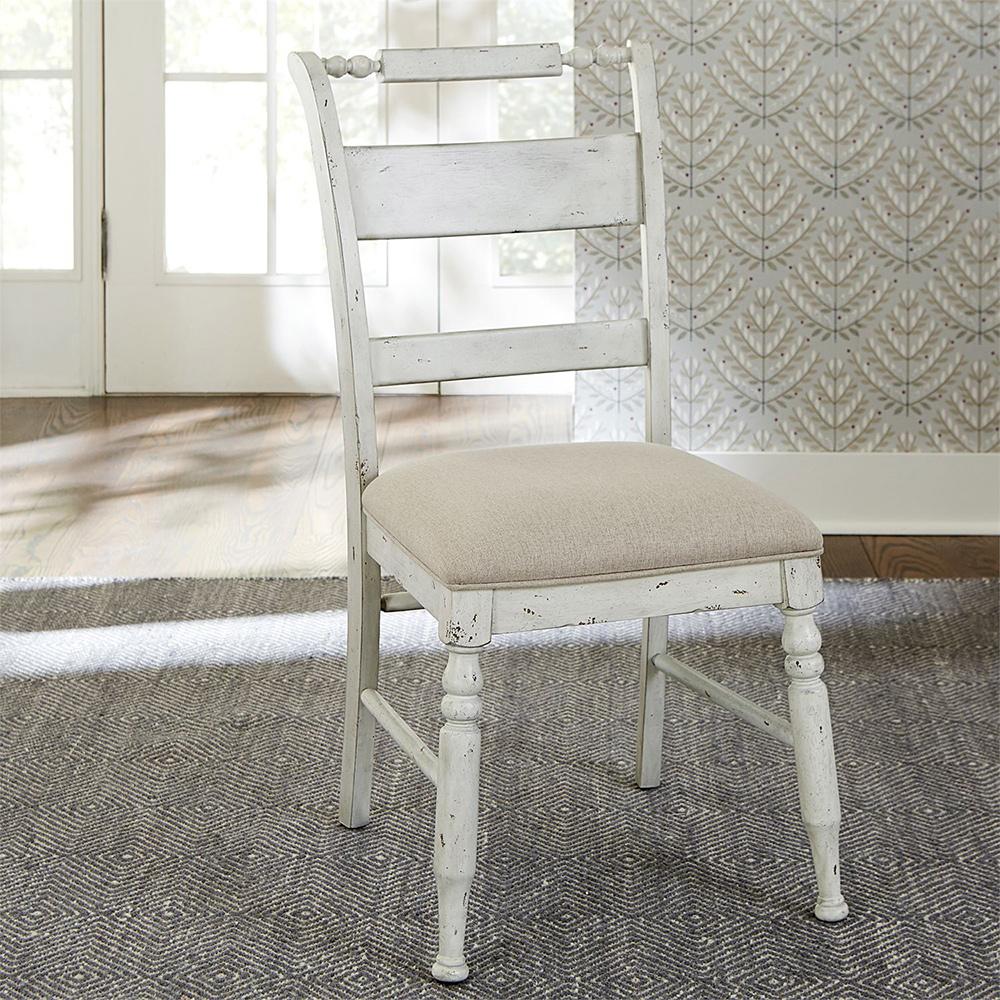 Liberty Furniture - Whitney Slat Back Side Chair  in Antique Linen w/ Weathered Gray - 661W-C1501S veiw 1