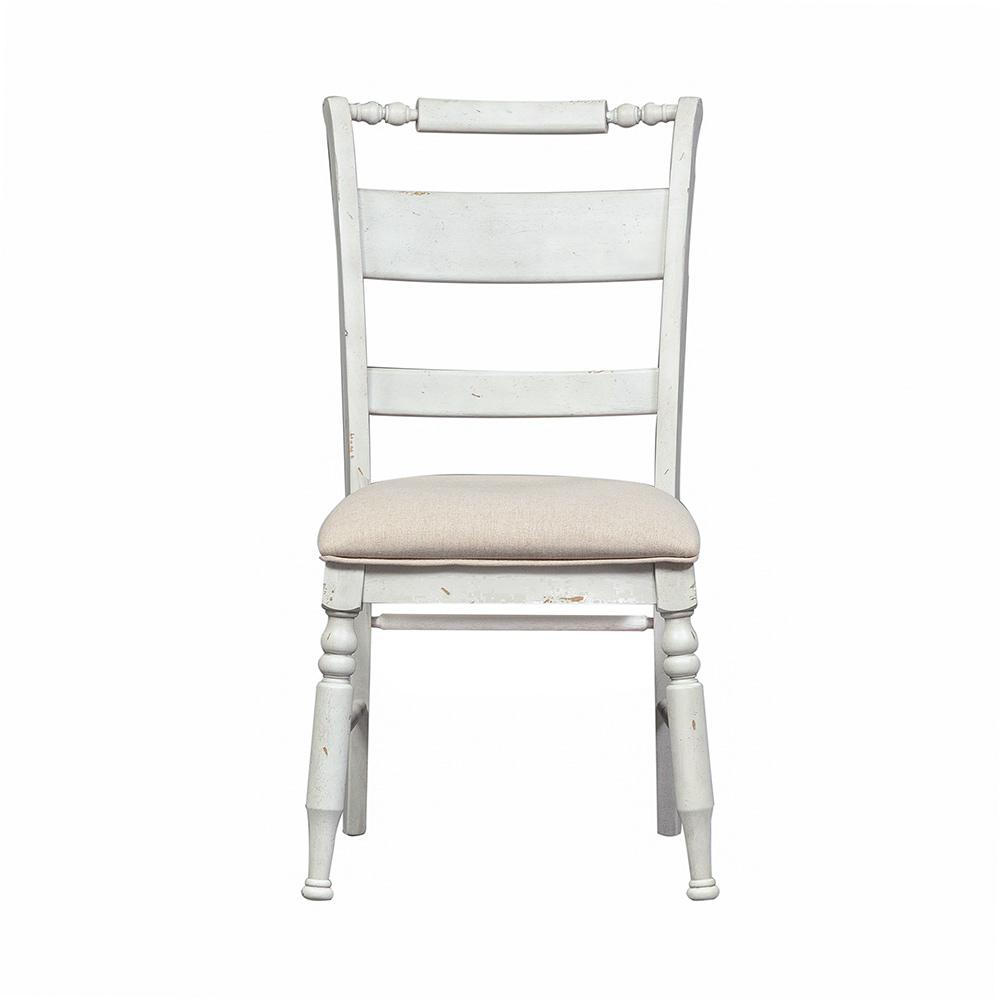 Liberty Furniture - Whitney Slat Back Side Chair  in Antique Linen w/ Weathered Gray - 661W-C1501S veiw 3
