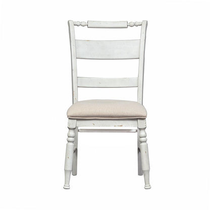 Liberty Furniture - Whitney Slat Back Side Chair  in Antique Linen w/ Weathered Gray - 661W-C1501S veiw 3