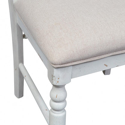 Liberty Furniture - Whitney Slat Back Side Chair  in Antique Linen w/ Weathered Gray - 661W-C1501S veiw 6