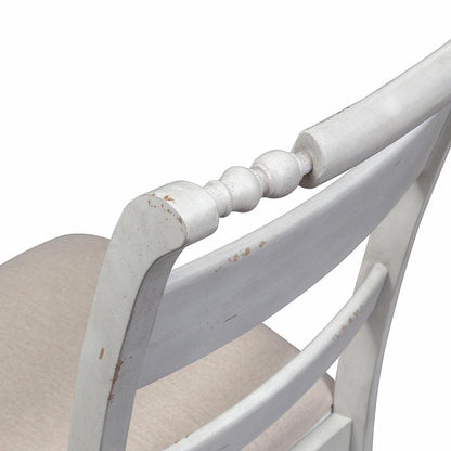 Liberty Furniture - Whitney Slat Back Side Chair  in Antique Linen w/ Weathered Gray - 661W-C1501S veiw 8