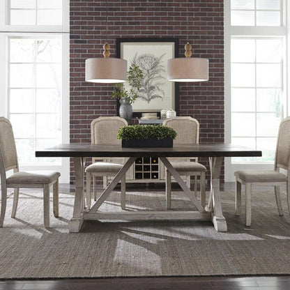 Liberty Furniture - Willowrun 5 Piece Trestle Table Set - 619-DR-5TRS veiw 1