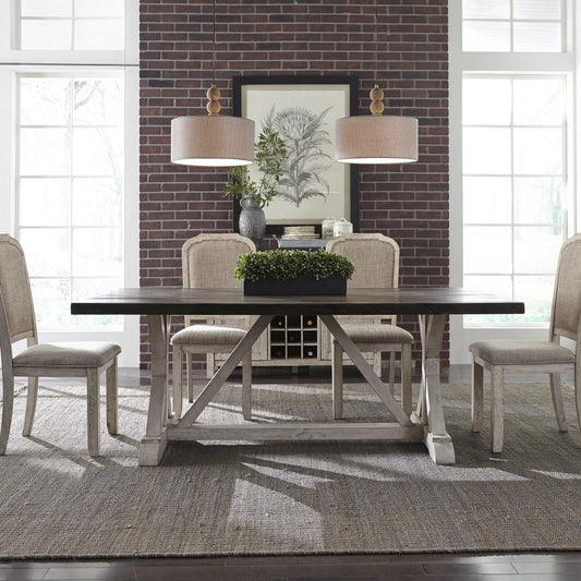 Liberty Furniture - Willowrun 5 Piece Trestle Table Set - 619-DR-5TRS veiw 1
