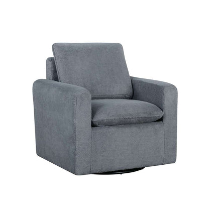 Lifestyle Solutions - Charlotte Swivel Accent Chair, Charcoal - 171A005LTG veiw 1