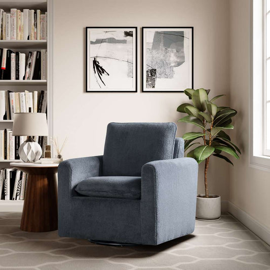 Lifestyle Solutions - Charlotte Swivel Accent Chair, Charcoal - 171A005LTG veiw 2