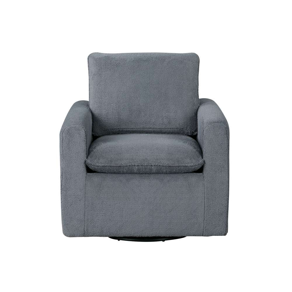 Lifestyle Solutions - Charlotte Swivel Accent Chair, Charcoal - 171A005LTG veiw 4