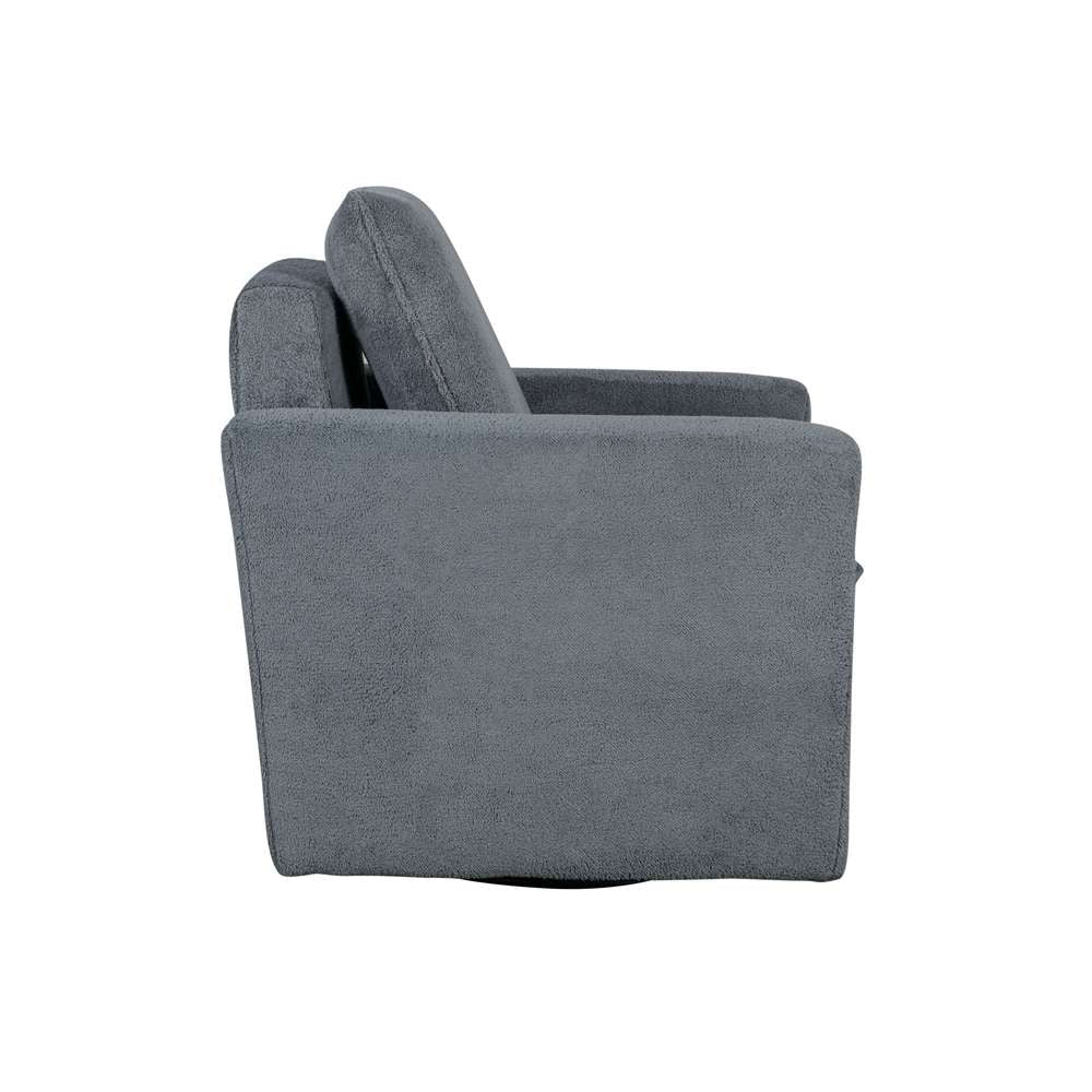 Lifestyle Solutions - Charlotte Swivel Accent Chair, Charcoal - 171A005LTG veiw 5