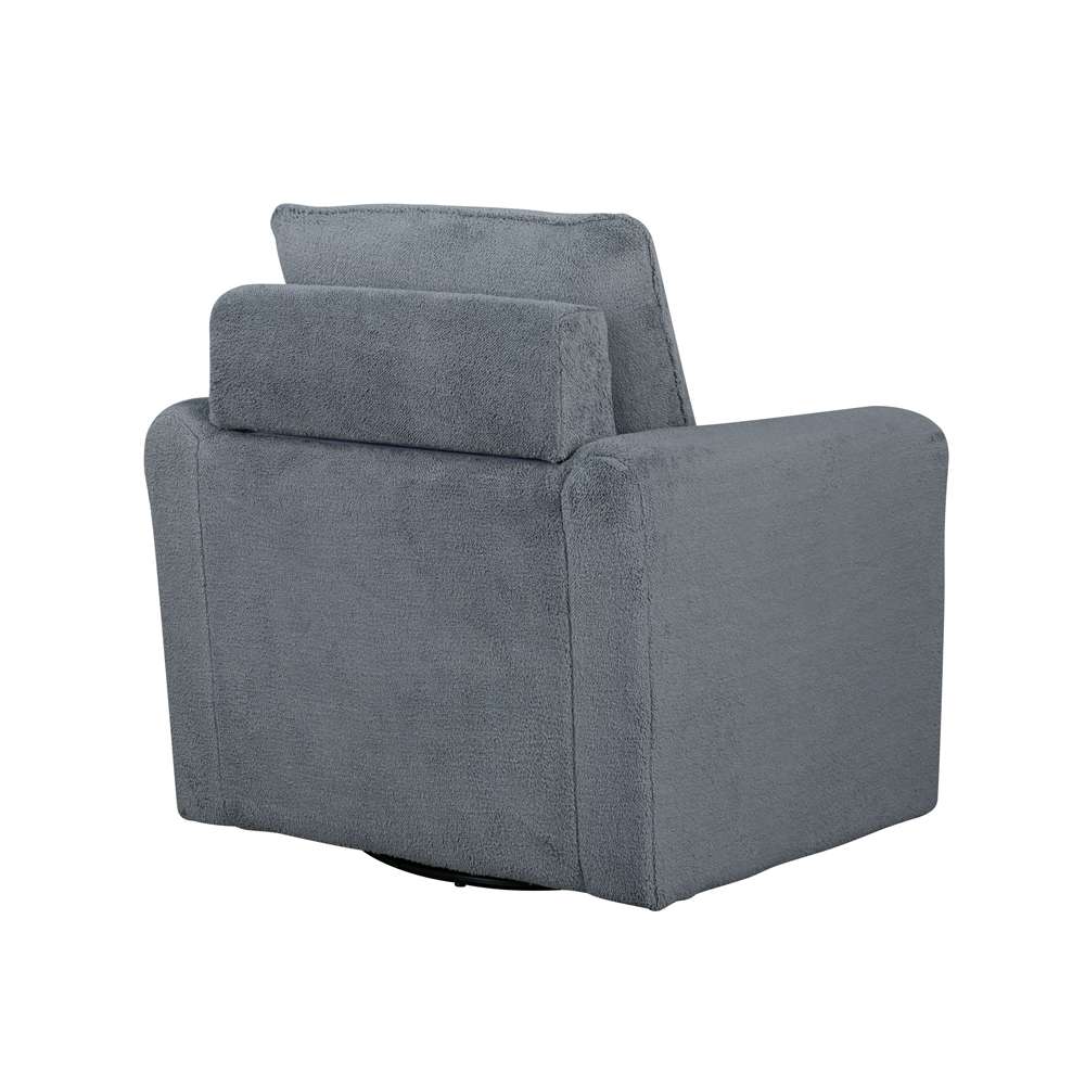 Lifestyle Solutions - Charlotte Swivel Accent Chair, Charcoal - 171A005LTG veiw 6