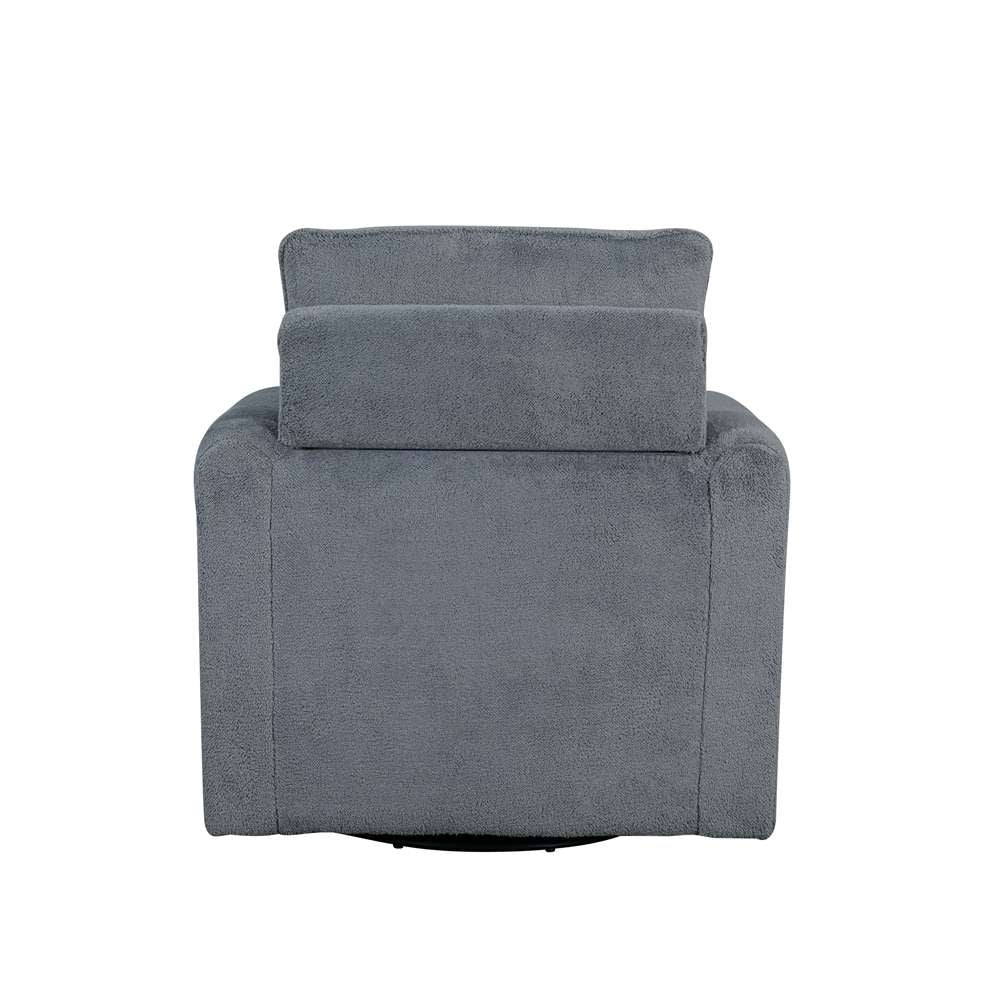 Lifestyle Solutions - Charlotte Swivel Accent Chair, Charcoal - 171A005LTG veiw 7