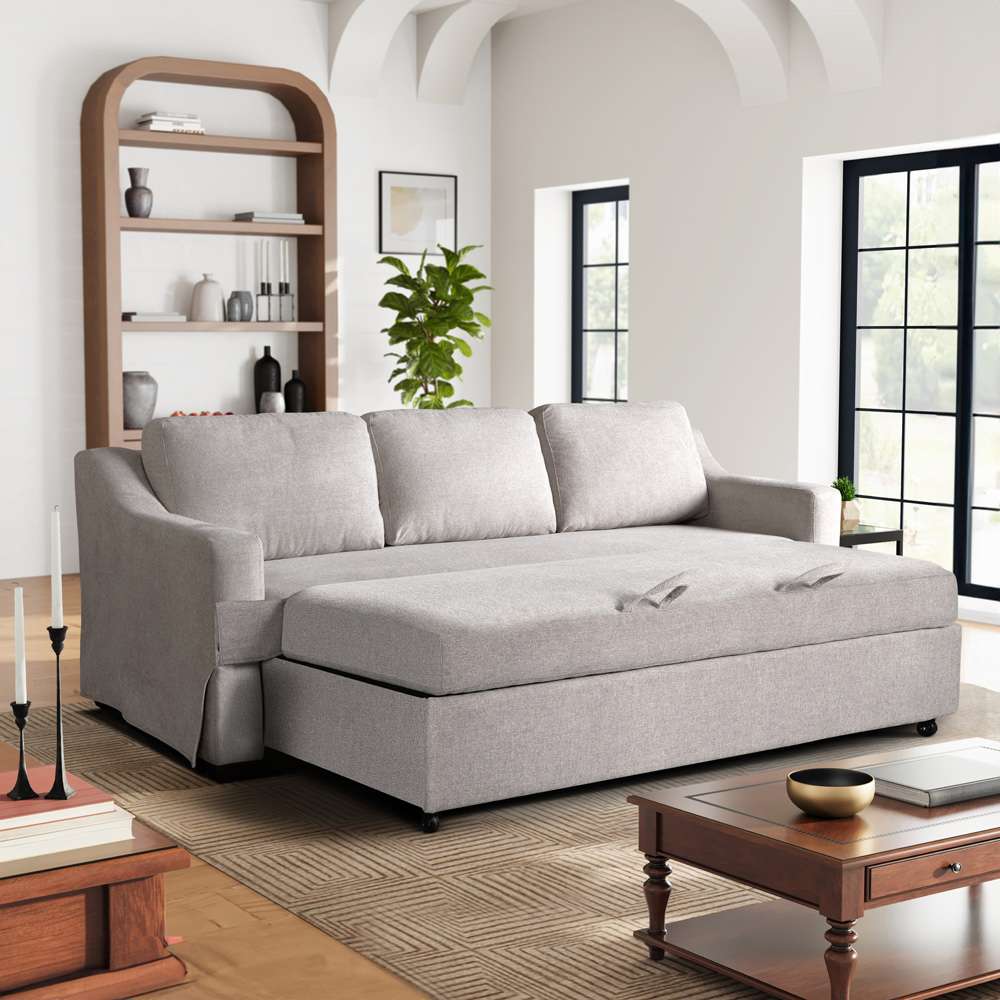 Serta by Lifestyle Solutions - Hailey Pullout Sofa Bed, Linen - 113A012LIN veiw 3