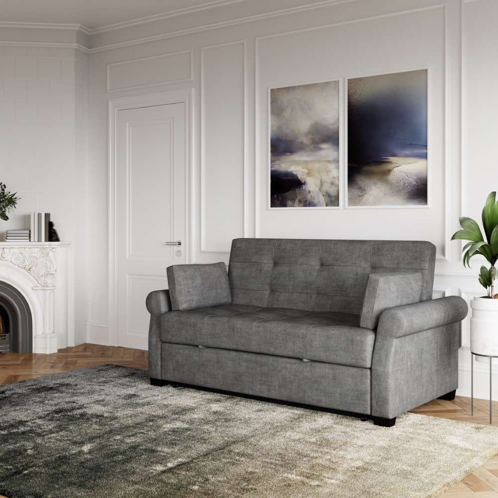 Serta - Hailey Convertible Sofa, Queen Size, Grey by Lifestyle Solutions - SA-HPTSA3TM3011 veiw 5