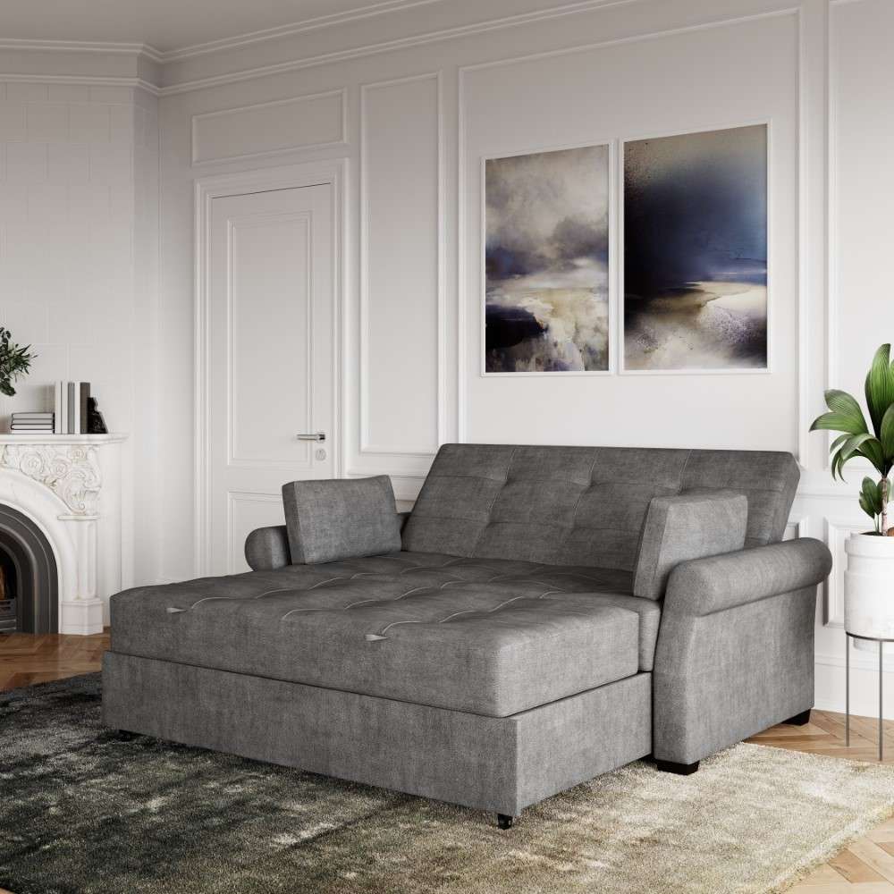 Serta - Hailey Convertible Sofa, Queen Size, Grey by Lifestyle Solutions - SA-HPTSA3TM3011 veiw 7