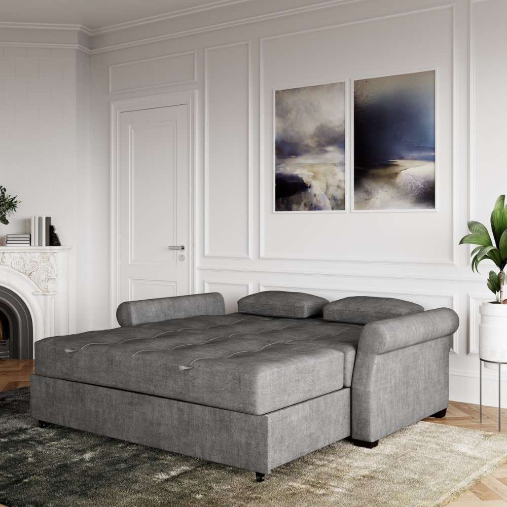 Serta - Hailey Convertible Sofa, Queen Size, Grey by Lifestyle Solutions - SA-HPTSA3TM3011 veiw 8