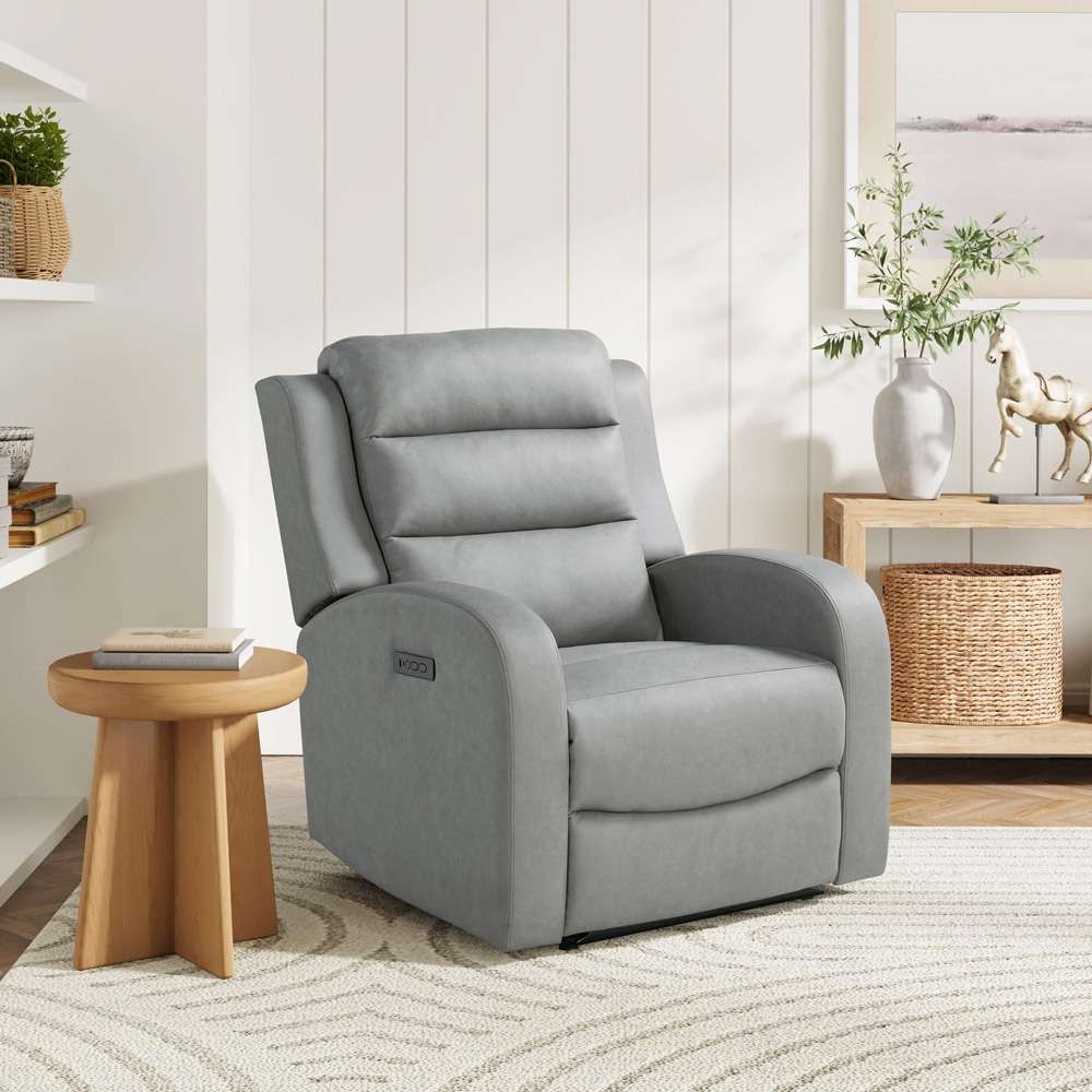Lifestyle Solutions - Relax A Lounger Anton Power Recliner with USB Port, Grey - 211A022GRY veiw 4