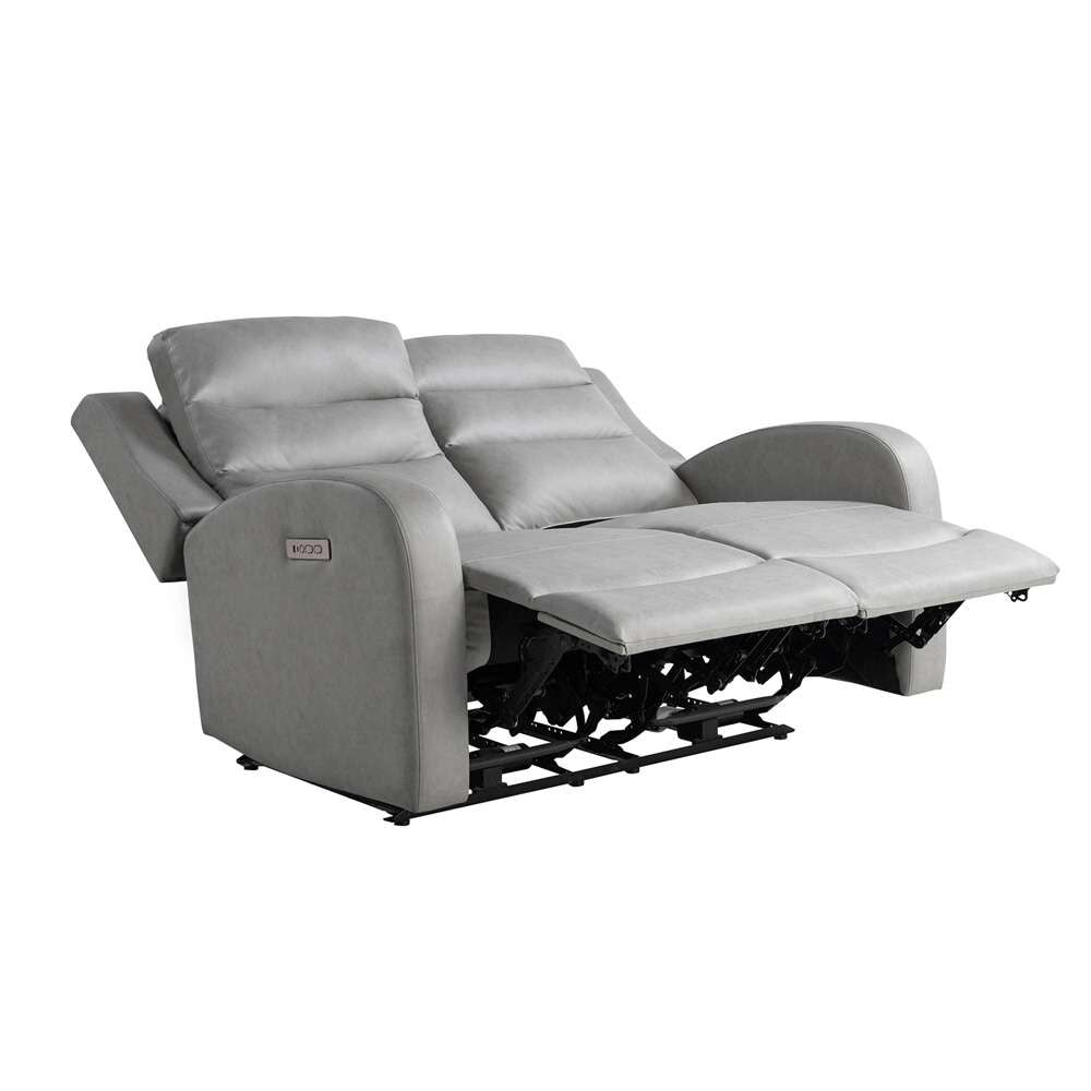 Lifestyle Solutions - Relax A Lounger Anton Power Reclining Loveseat with USB Port, Grey - 212A022GRY veiw 5