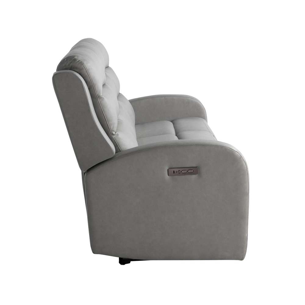 Lifestyle Solutions - Relax A Lounger Anton Power Reclining Sofa with USB Port, Grey - 213A022GRY veiw 5