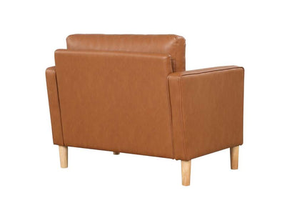 Lifestyle Solutions - Landon Faux Leather Chair, Caramel - LKLGF2SP1CAR veiw 3