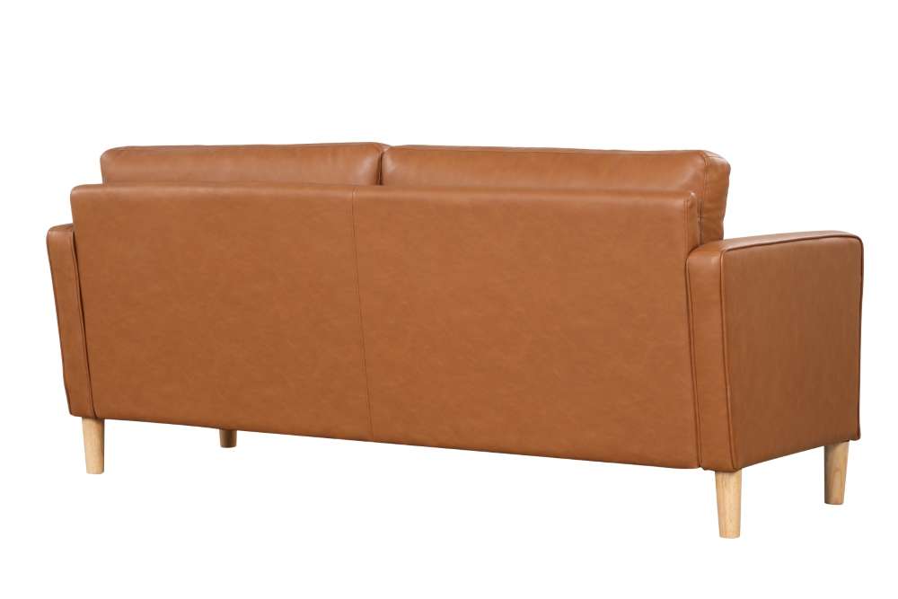 Lifestyle Solutions - Landon Faux Leather Sofa, Caramel - LKLGF2SP3CAR veiw 3