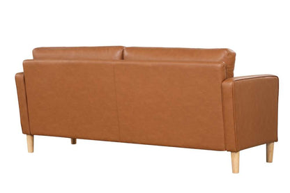 Lifestyle Solutions - Landon Faux Leather Sofa, Caramel - LKLGF2SP3CAR veiw 3