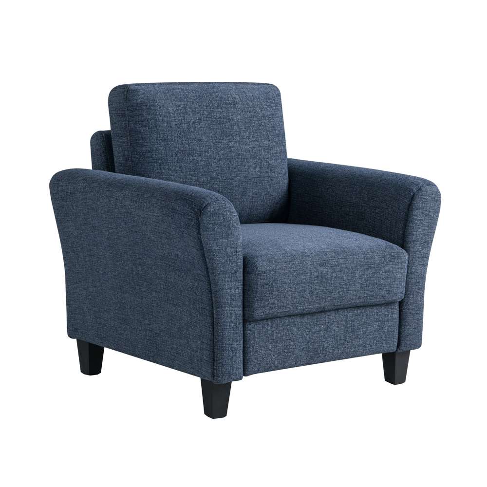 Lifestyle Solutions - Westley Chair with Rolled Arms, Blue - CCWENKS1BLURA veiw 1