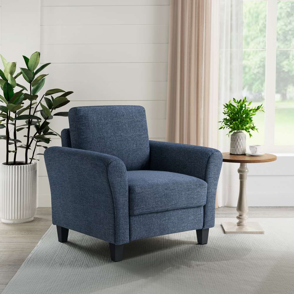 Lifestyle Solutions - Westley Chair with Rolled Arms, Blue - CCWENKS1BLURA veiw 6