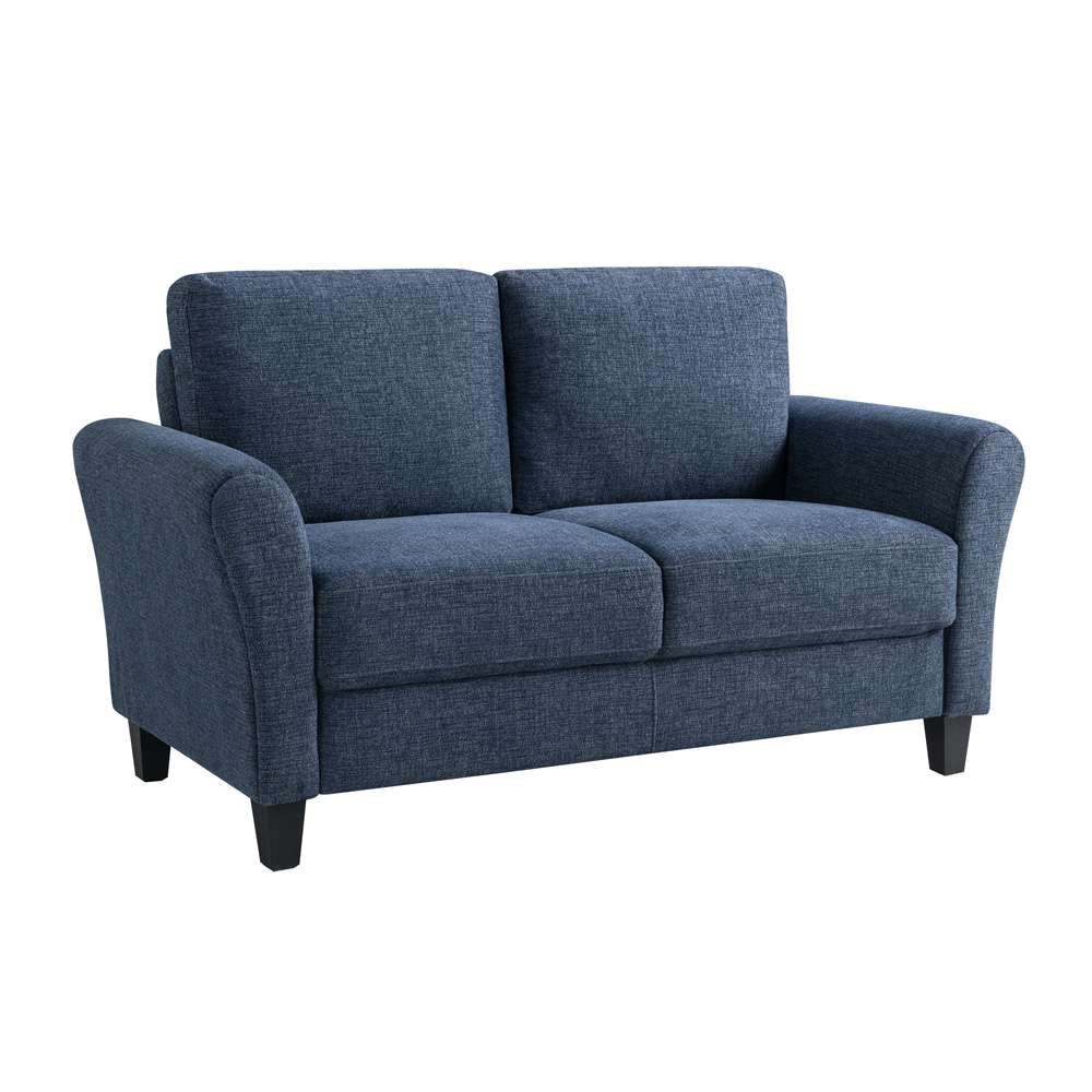 Lifestyle Solutions - Westley Loveseat with Rolled Arms, Blue - CCWENKS2BLURA veiw 1