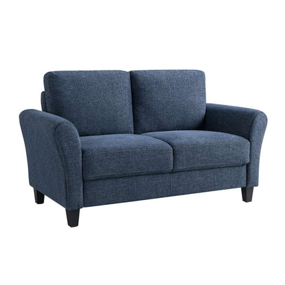Lifestyle Solutions - Westley Loveseat with Rolled Arms, Blue - CCWENKS2BLURA veiw 1