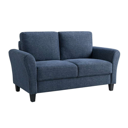 Lifestyle Solutions - Westley Loveseat with Rolled Arms, Blue - CCWENKS2BLURA veiw 1