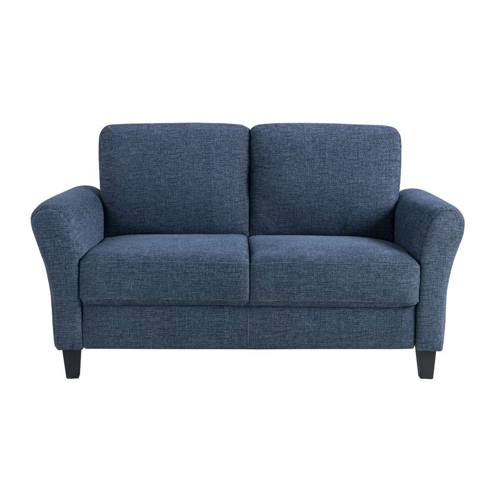 Lifestyle Solutions - Westley Loveseat with Rolled Arms, Blue - CCWENKS2BLURA veiw 2